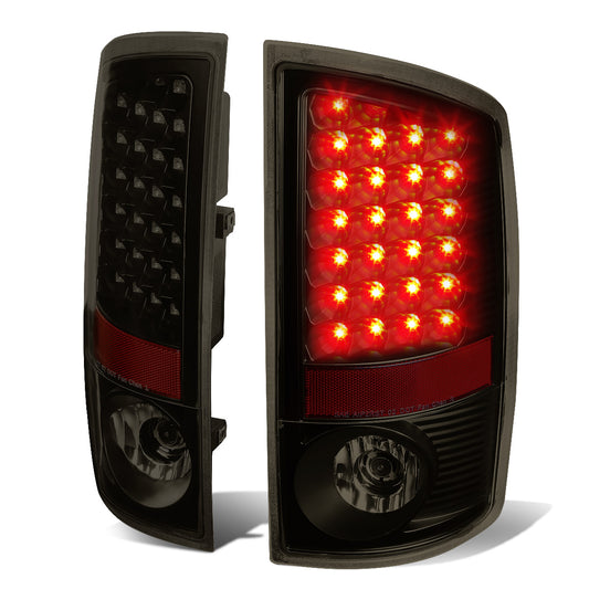 FAROS TRASEROS 07-08 DODGE RAM 1500 / 07-09 DODGE RAM 2500 , 3500 - LED - BLACK / SMOKE