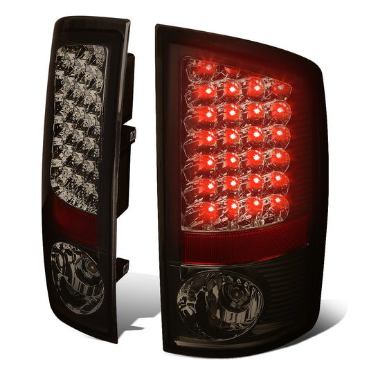 FAROS TRASEROS 07-08 DODGE RAM 1500 / 07-09 DODGE RAM 2500 , 3500 - LED - CHROME / SMOKE