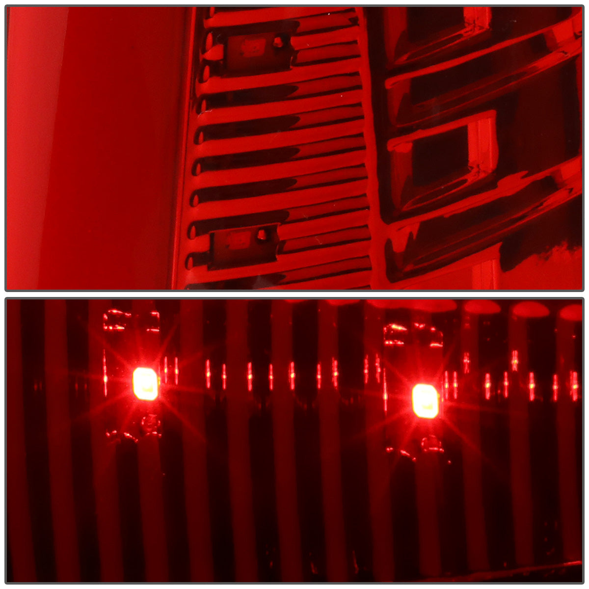 FAROS TRASEROS 09-17 DODGE RAM 1500 / 10-17 DODGE RAM 2500 , 3500 - C-BAR - 3D - LED - CHROME / RED