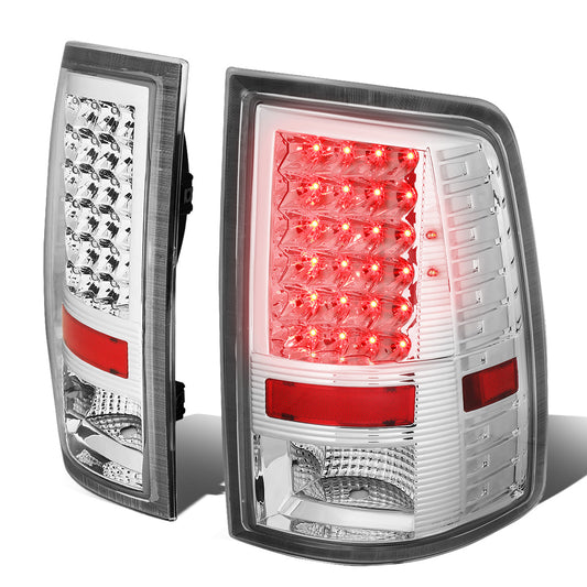 FAROS TRASEROS 09-17 DODGE RAM 1500 / 10-17 DODGE RAM 2500 , 3500 - LED - CHROME / CLEAR