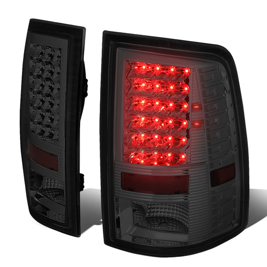 FAROS TRASEROS 09-17 DODGE RAM 1500 / 10-17 DODGE RAM 2500 , 3500 - LED - CHROME / SMOKE