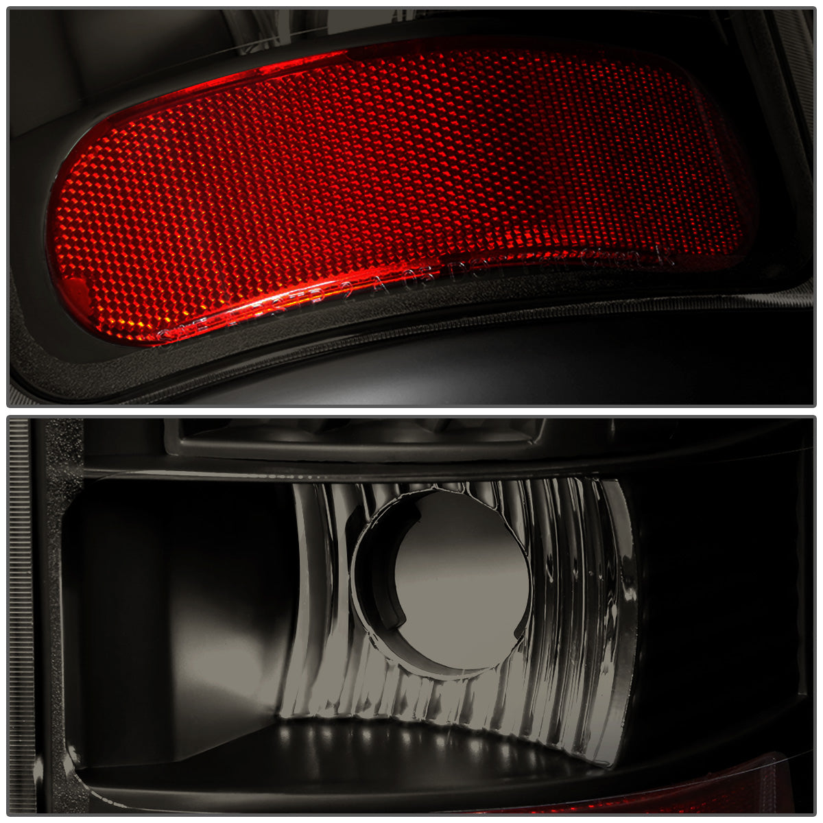 FAROS TRASEROS 94-01 DODGE RAM 1500 / 94-02 DODGE RAM 2500 , 3500 - LED - BLACK / SMOKE