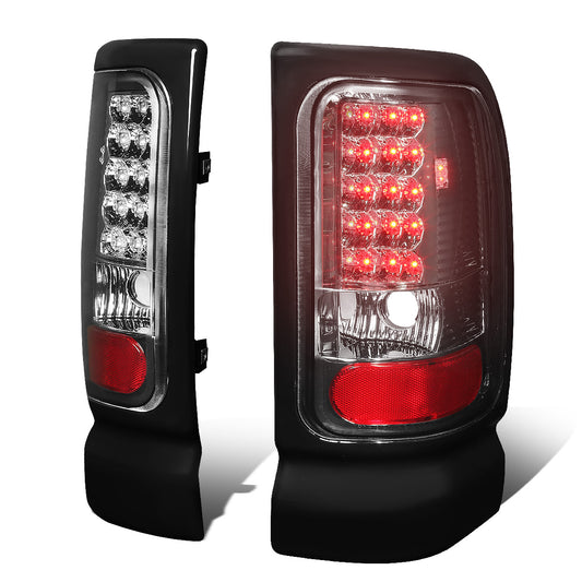 FAROS TRASEROS 94-01 DODGE RAM 1500 / 94-02 DODGE RAM 2500 , 3500 - LED - CHROME / SMOKE