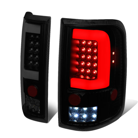 FAROS TRASEROS 04-08 FORD F-150 / LOBO - 3D - C-BAR LED - BLACK / SMOKE