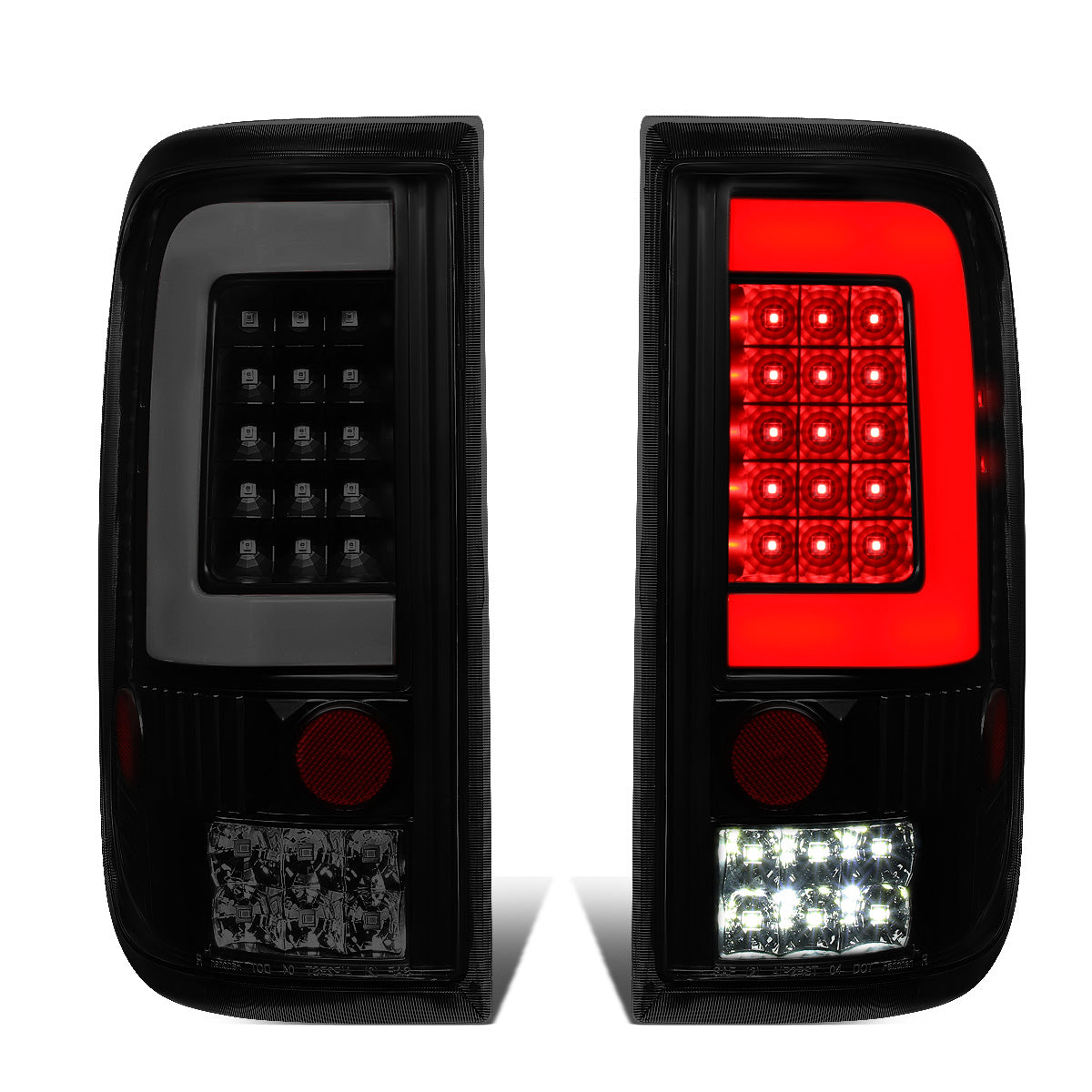 FAROS TRASEROS 04-08 FORD F-150 / LOBO - 3D - C-BAR LED - BLACK / SMOKE