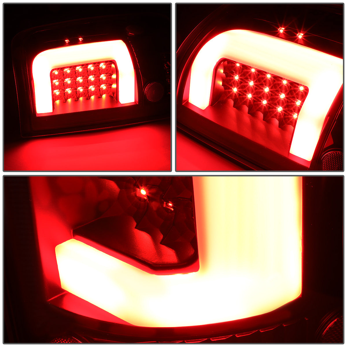 FAROS TRASEROS 04-08 FORD F-150 / LOBO - 3D - C-BAR LED - BLACK / SMOKE