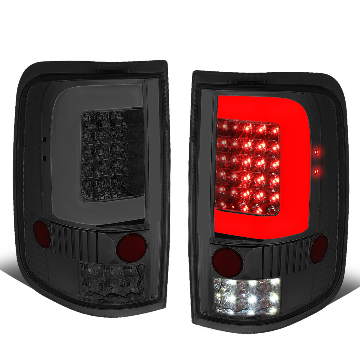 FAROS TRASEROS 04-08 FORD F-150 / LOBO - 3D - LED - SMOKE