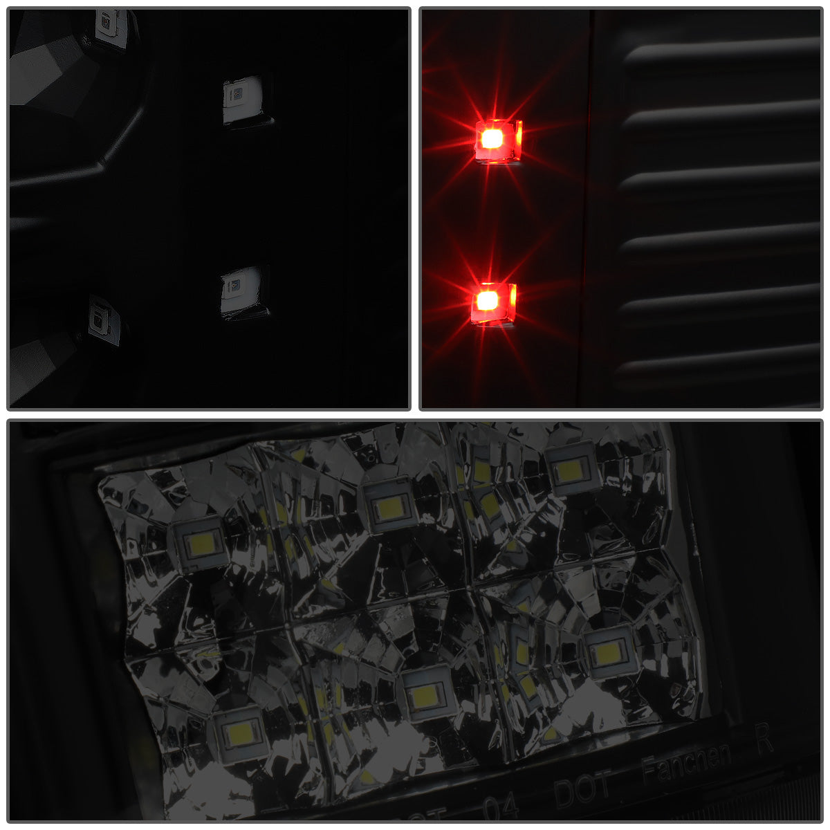 FAROS TRASEROS 04-08 FORD F-150 / LOBO - LED - BLACK / SMOKE
