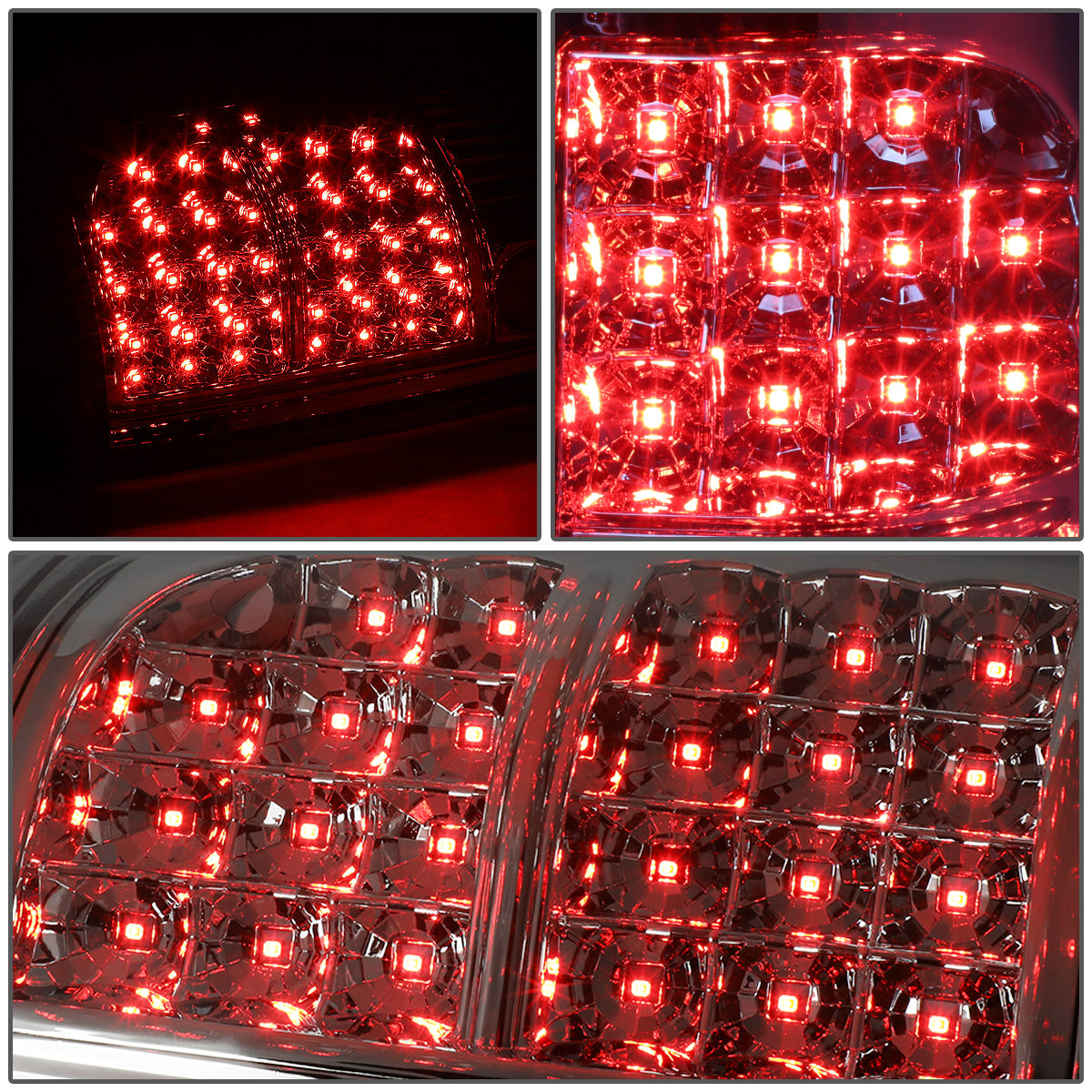 FAROS TRASEROS 04-08 FORD F-150 / LOBO - LED - CHROME / CLEAR