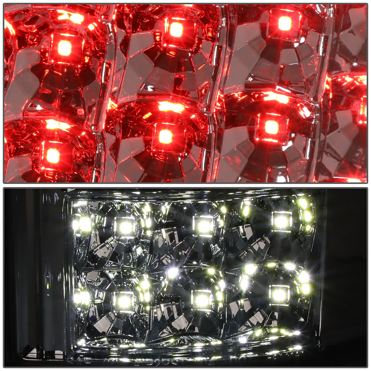 FAROS TRASEROS 04-08 FORD F-150 / LOBO - LED - CHROME / CLEAR