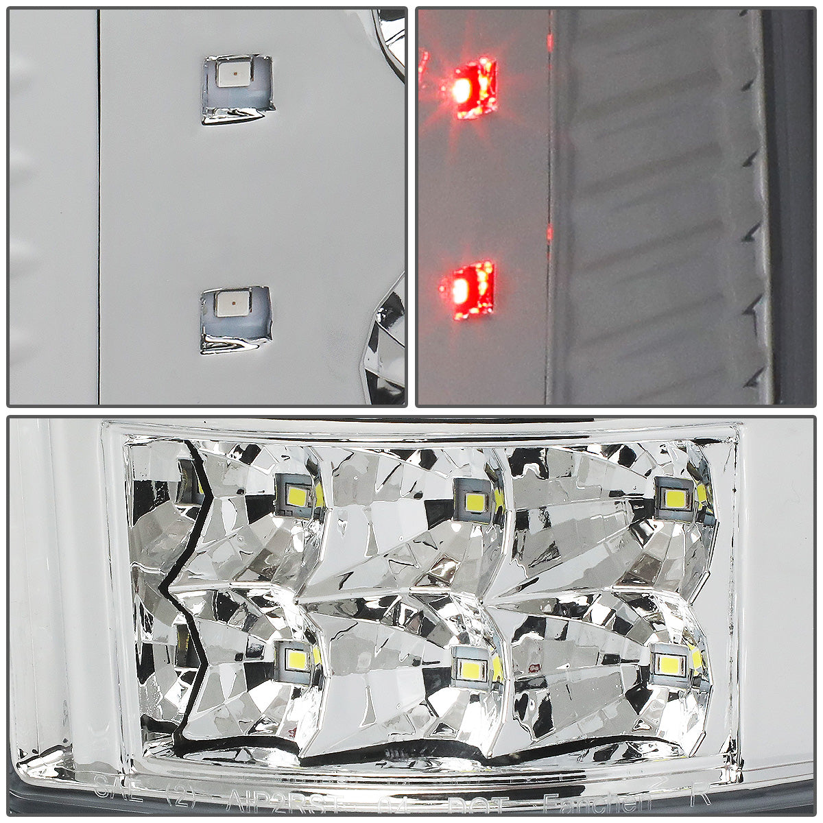 FAROS TRASEROS 04-08 FORD F-150 / LOBO - LED - CHROME / CLEAR