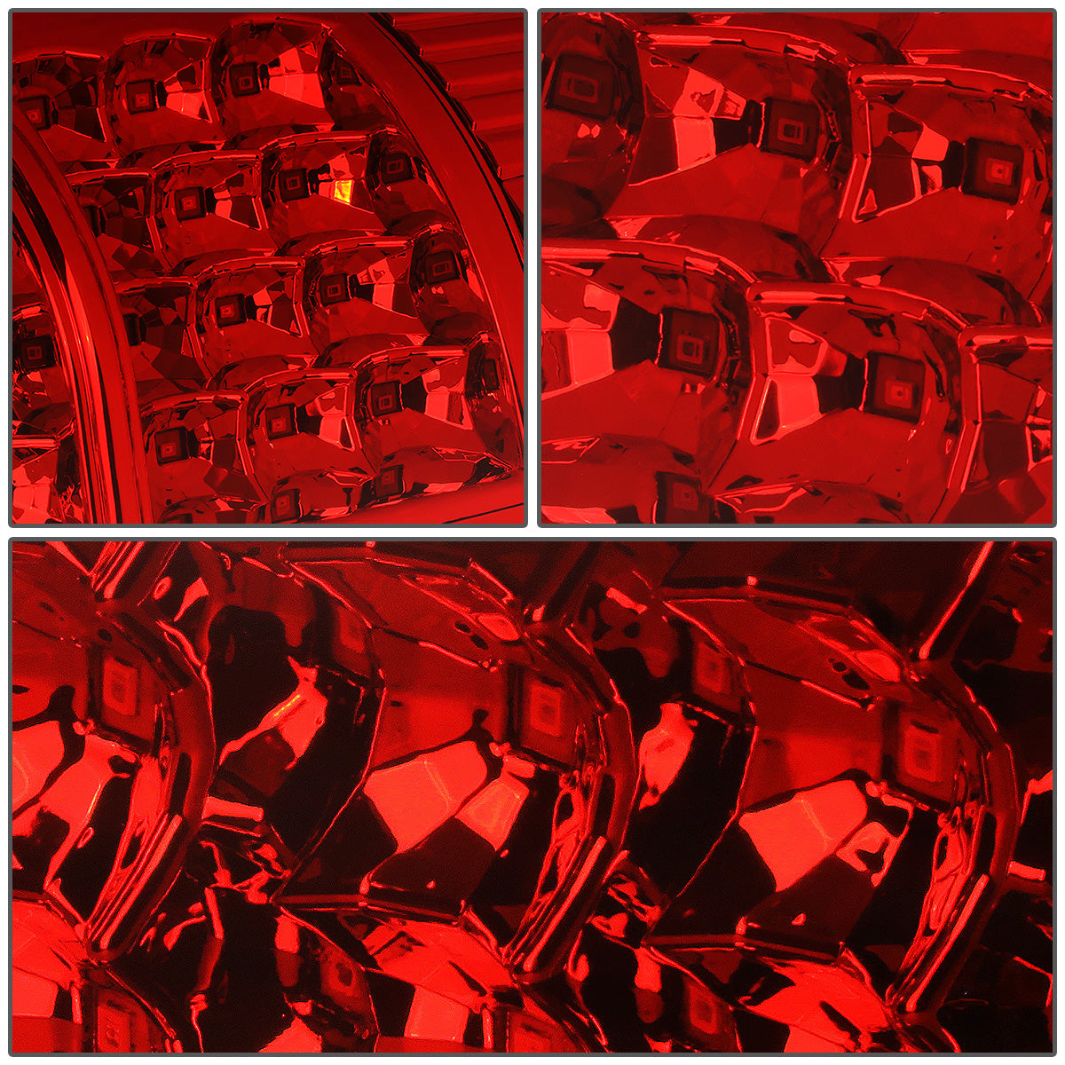 FAROS TRASEROS 04-08 FORD F-150 / LOBO - LED - CHROME / RED