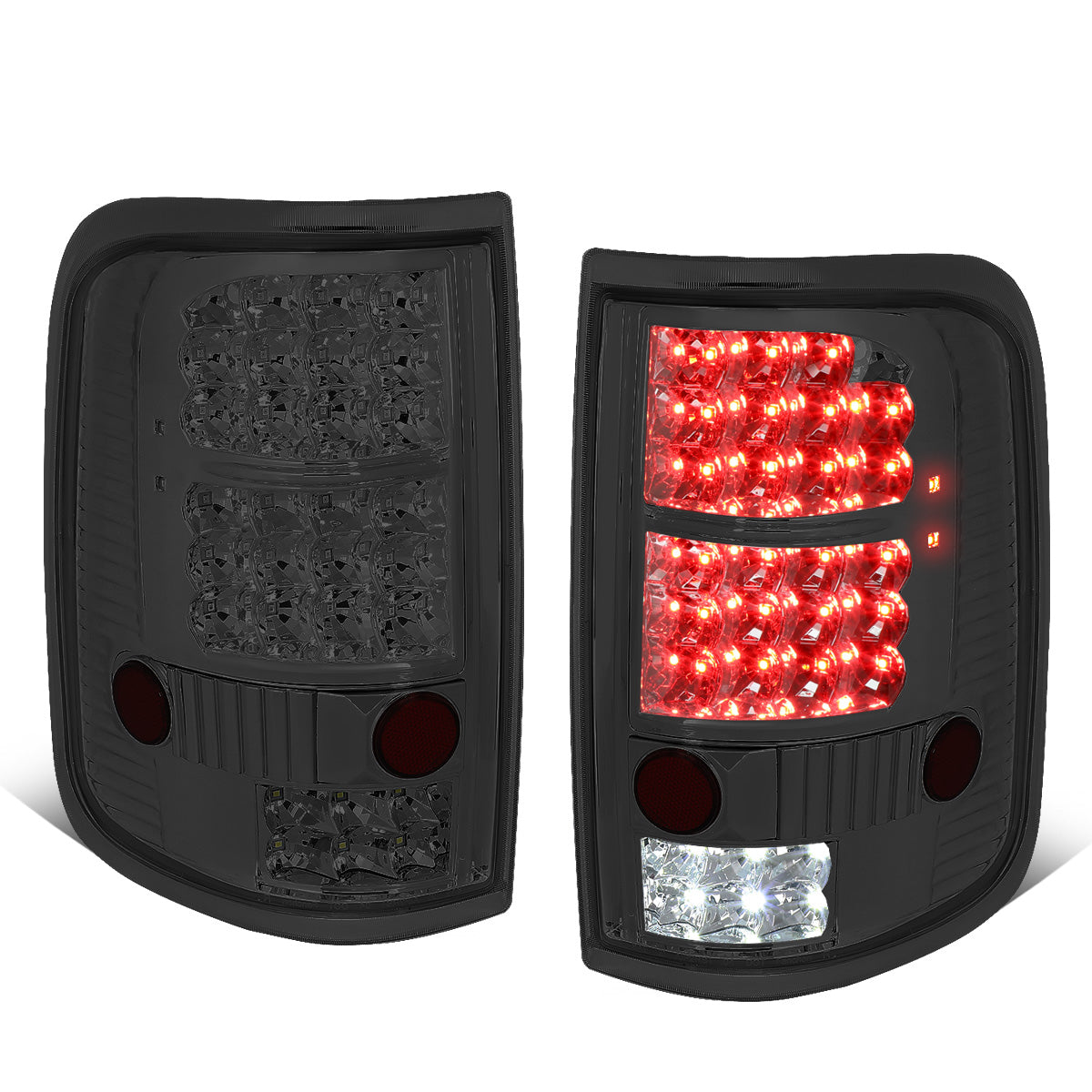 FAROS TRASEROS 04-08 FORD F-150 / LOBO - LED - CHROME / SMOKE