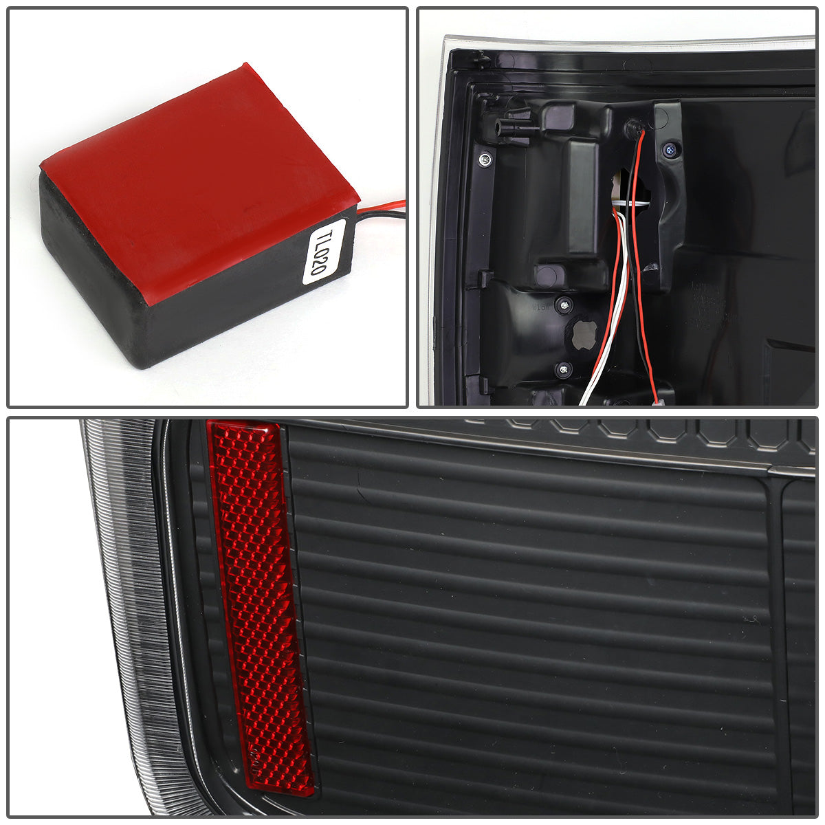 FAROS TRASEROS 09-14 FORD F-150 - FULL LED - LED - BLACK / CLEAR