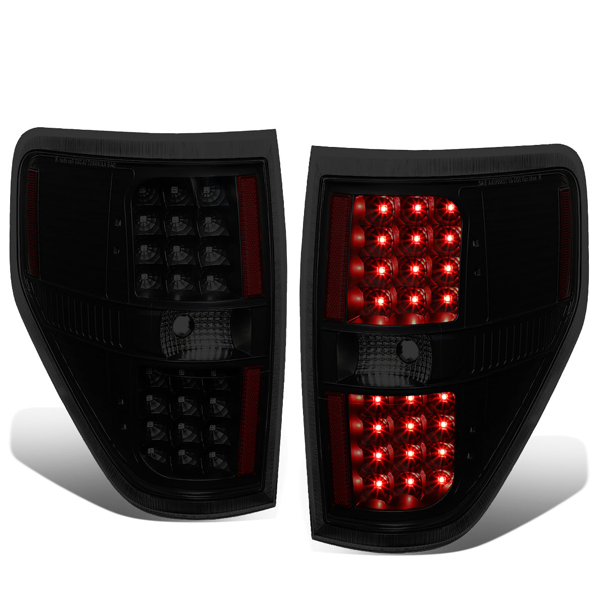 FAROS TRASEROS 09-14 FORD F-150 - FULL LED - LED - BLACK / SMOKE