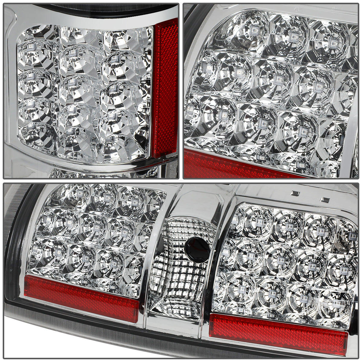 FAROS TRASEROS 09-14 FORD F-150 - FULL LED - LED - CHROME / CLEAR