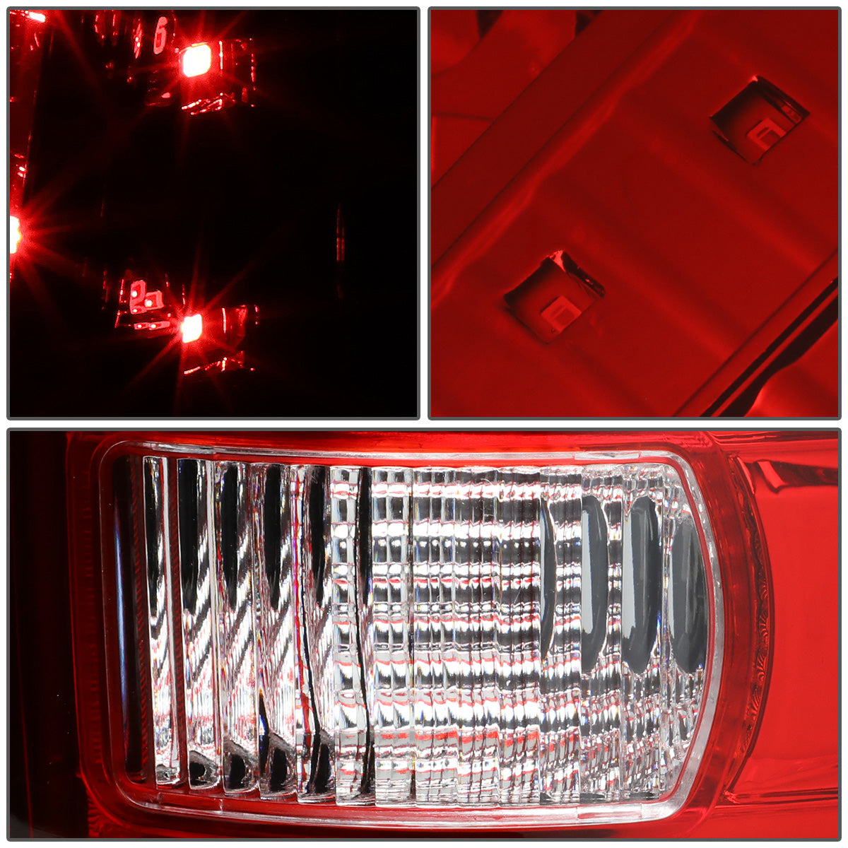 FAROS TRASEROS 09-14 FORD F-150 - FULL LED - LED - CHROME / RED