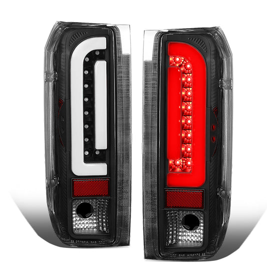 FAROS TRASEROS 90-96 FORD F-150 / 90-97 FORD F-250 / 90-97 FORD F-350 / 90-96 FORD BRONCO / 90-97 FORD F SUPER DUTY - FITS STYLESIDE MODELS ONLY - 3D - LED - BLACK / CLEAR