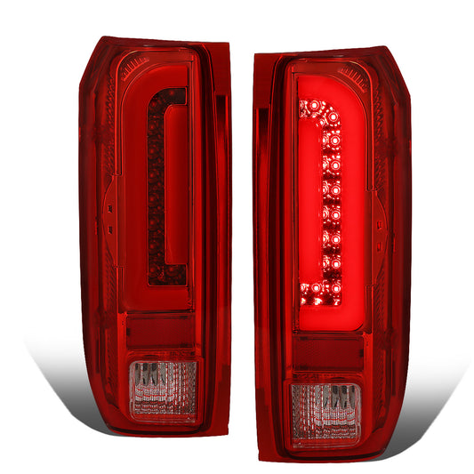 FAROS TRASEROS 90-96 FORD F-150 / 90-97 FORD F-250 / 90-97 FORD F-350 / 90-96 FORD BRONCO / 90-97 FORD F SUPER DUTY - FITS STYLESIDE MODELS ONLY - 3D - LED - CHROME / RED