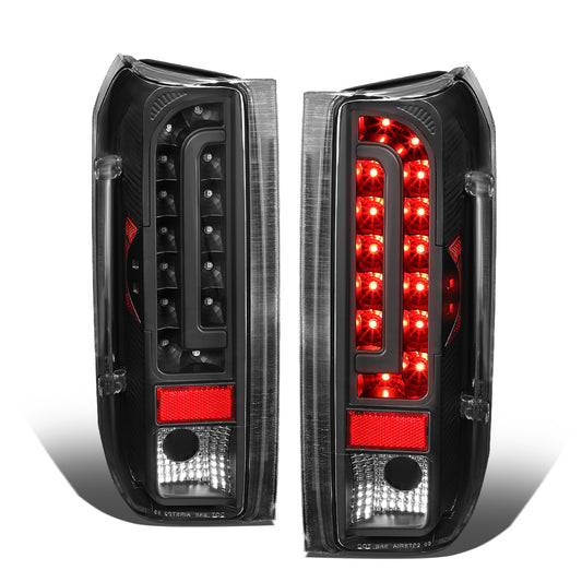 FAROS TRASEROS 90-96 FORD F-150 / 90-97 FORD F-250 / 90-97 FORD F-350 / 90-96 FORD BRONCO / 90-97 FORD F SUPER DUTY - FITS STYLESIDE MODELS ONLY - LED - BLACK / CLEAR