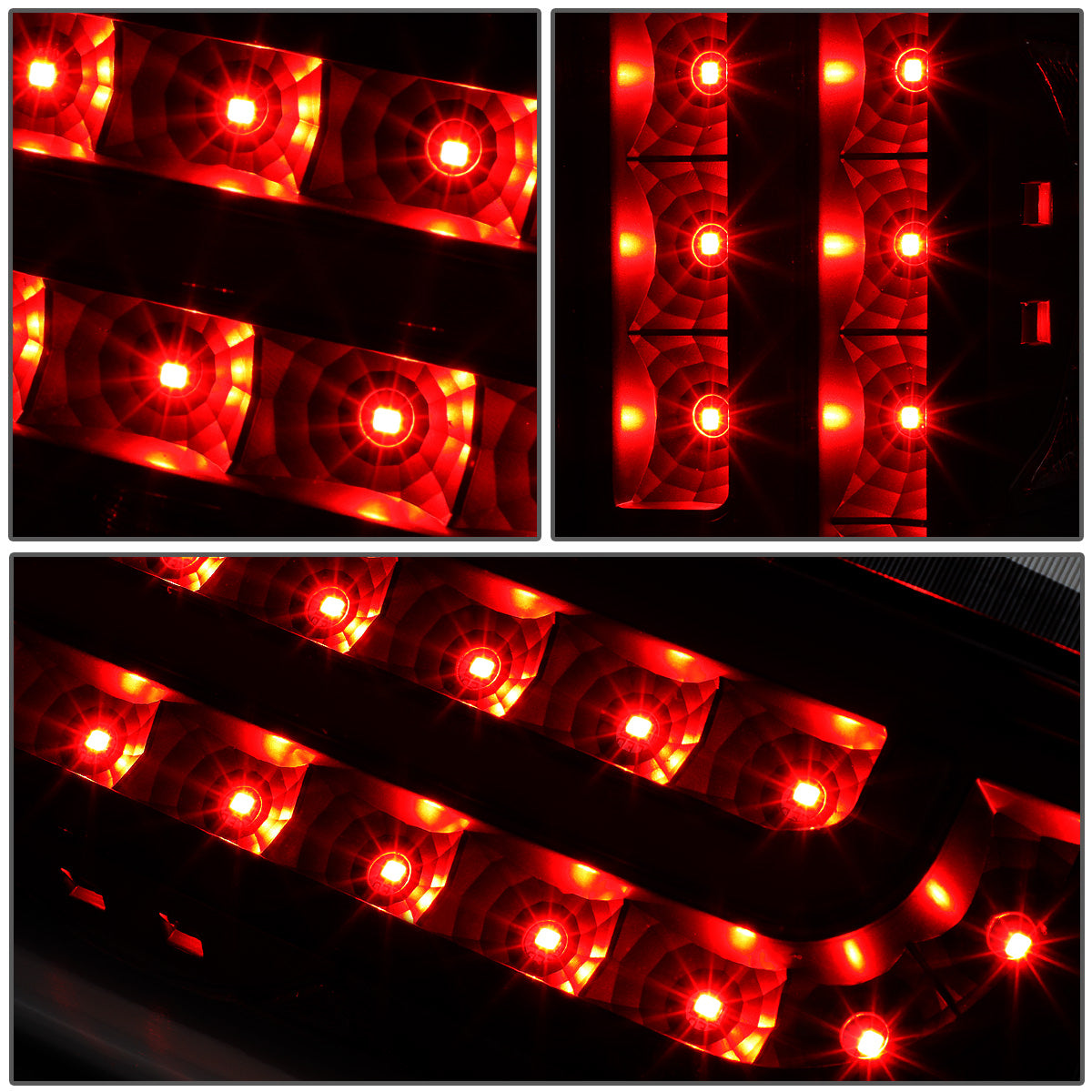 FAROS TRASEROS 90-96 FORD F-150 / 90-97 FORD F-250 / 90-97 FORD F-350 / 90-96 FORD BRONCO / 90-97 FORD F SUPER DUTY - FITS STYLESIDE MODELS ONLY - LED - BLACK / SMOKE