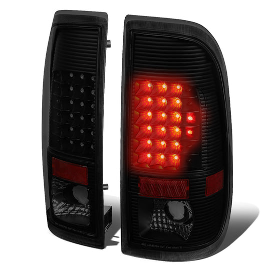 FAROS TRASEROS 97-03 FORD F-150 / 97-99 FORD F-250 / 99-07 FORD F-250, F-350, F-450, F-550 - SUPER DUTY / 04 FORD F-150 HERITAGE - LED - FITS STYLESIDE MODELS ONLY - BLACK / SMOKE