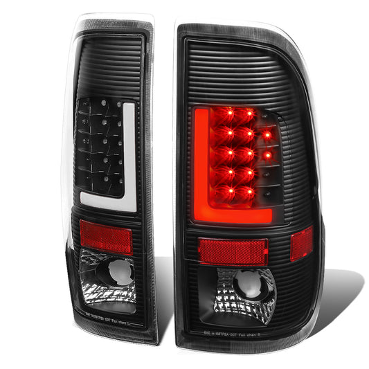 FAROS TRASEROS 08-16 FORD F-250, F-350, F-450, F-550 - SUPER DUTY / 09-16 FORD F-350, F-450 / 15-16 FORD F-550 - L-BAR - 3D - LED - BLACK / CLEAR