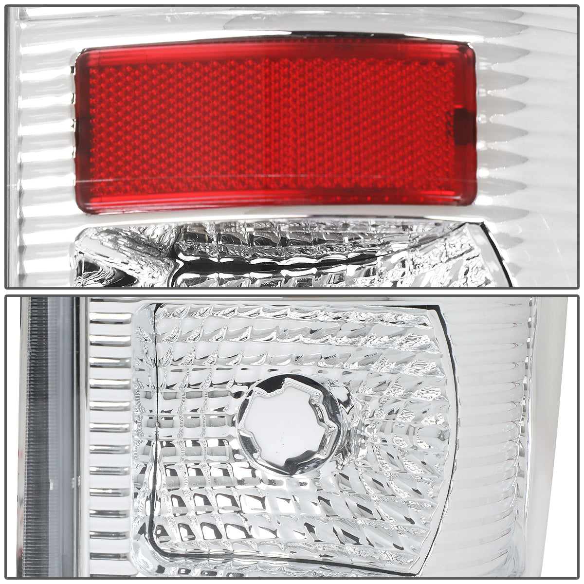 FAROS TRASEROS 08-16 FORD F-250, F-350, F-450, F-550 - SUPER DUTY / 09-16 FORD F-350, F-450 / 15-16 FORD F-550 - L-BAR - 3D - LED - CHROME / CLEAR