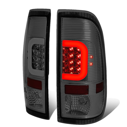 FAROS TRASEROS 08-16 FORD F-250, F-350, F-450, F-550 - SUPER DUTY / 09-16 FORD F-350, F-450 / 15-16 FORD F-550 - C-BAR - 3D - LED - CHROME / SMOKE