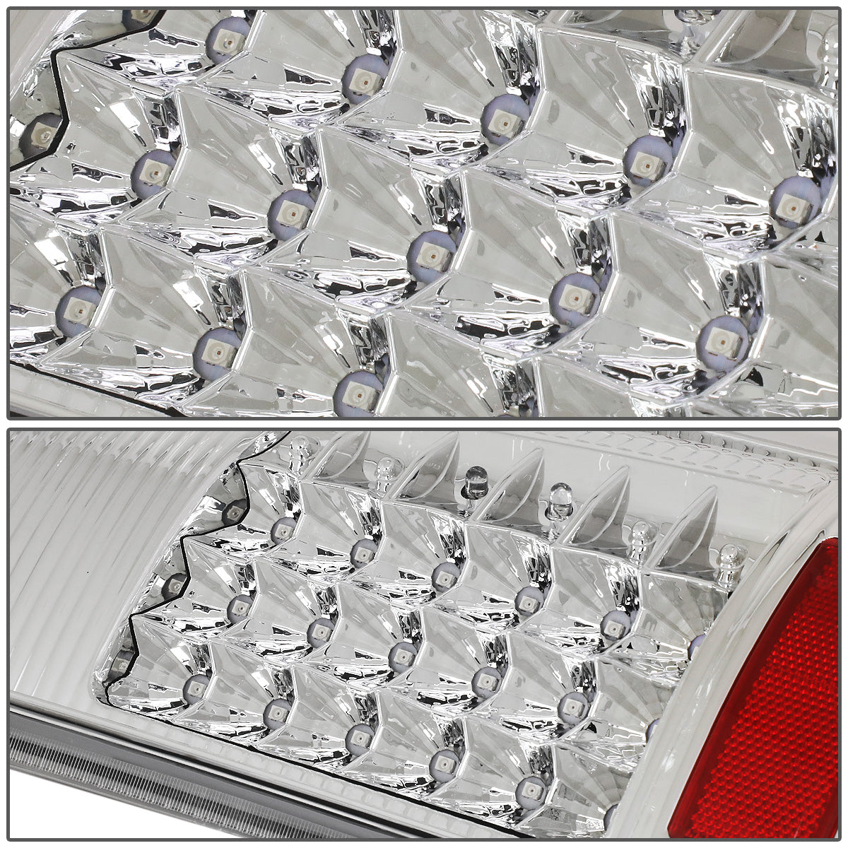 FAROS TRASEROS 08-16 FORD F-250, F-350, F-450, F-550 - SUPER DUTY / 09-16 FORD F-350, F-450 / 15-16 FORD F-550 - LED - CHROME / CLEAR
