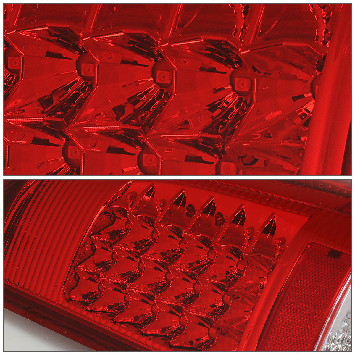 FAROS TRASEROS 08-16 FORD F-250, F-350, F-450, F-550 - SUPER DUTY / 09-16 FORD F-350, F-450 / 15-16 FORD F-550 - LED - CHROME / RED