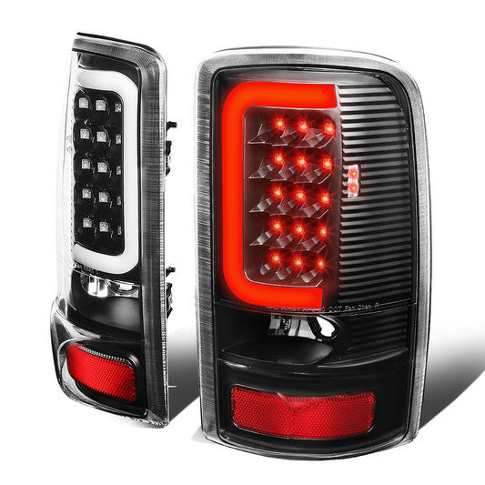 FAROS TRASEROS 00-06 CHEVY TAHOE , CHEVY SUBURBAN 1500 , 2500 , GMC YUKON , YUKON XL 1500 , 2500 - C-BAR - 3D - U-HALO LED - FITS LIFT DOOR MODELS ONLY , DOES NOT FIT BARN DOOR MODELS - BLACK / CLEAR