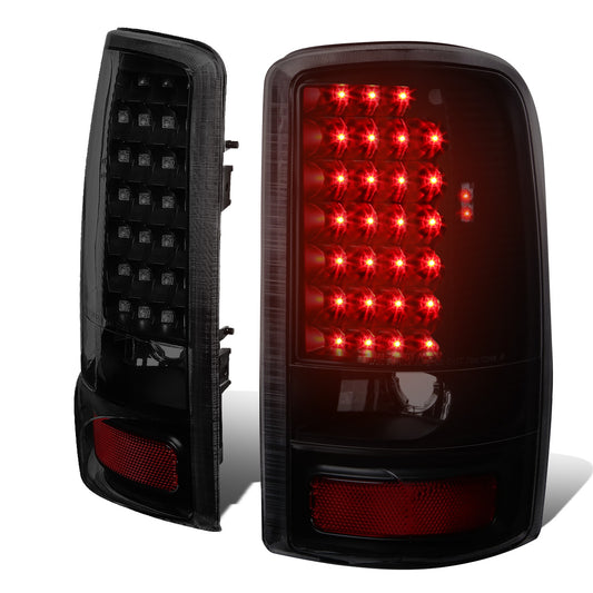FAROS TRASEROS 00-06 CHEVY TAHOE , CHEVY SUBURBAN 1500 , 2500 , GMC YUKON , YUKON XL 1500 , 2500 - LED - FITS LIFT DOOR MODELS ONLY , DOES NOT FIT BARN DOOR MODELS - BLACK / SMOKE