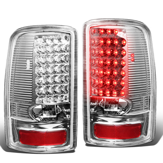 FAROS TRASEROS 00-06 CHEVY TAHOE , CHEVY SUBURBAN 1500 , 2500 , GMC YUKON , YUKON XL 1500 , 2500 - LED - FITS LIFT DOOR MODELS ONLY , DOES NOT FIT BARN DOOR MODELS - CHROME / CLEAR