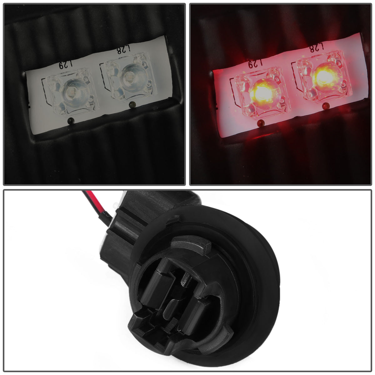 FAROS TRASEROS 00-06 CHEVY TAHOE , CHEVY SUBURBAN 1500 , 2500 , GMC YUKON , YUKON XL 1500 , 2500 - RED C-BAR - 3D - U-HALO LED - FITS LIFT DOOR MODELS ONLY , DOES NOT FIT BARN DOOR MODELS - BLACK / SMOKE