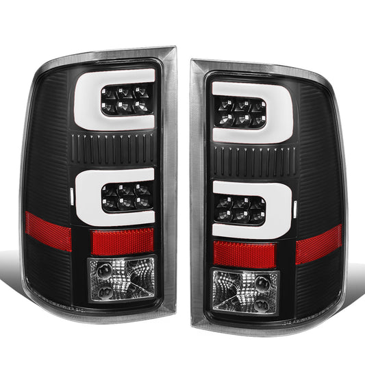 FAROS TRASEROS 07-13 GMC SIERRA 1500 - 07-14 GMC SIERRA 2500HD 3500HD - DOES NOT FIT DUALLY MODELS, DOES NOT FIT DENALI MODELS, DOES NOT FIT MODELS WITH 921 BACKUP BULB MODELS - 3D - LED - BLACK / CLEAR