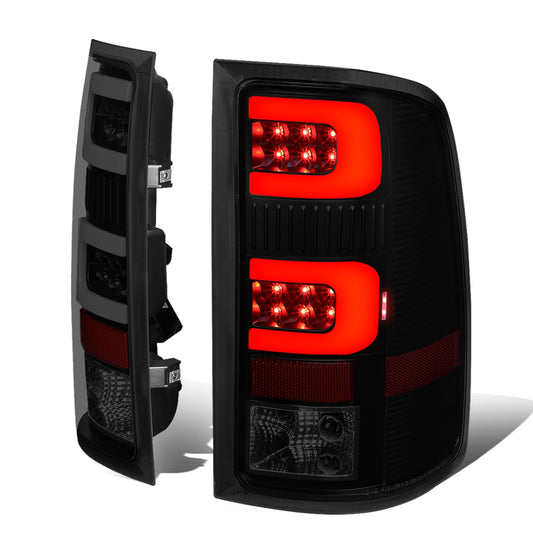 FAROS TRASEROS 07-13 GMC SIERRA 1500 - 07-14 GMC SIERRA 2500HD 3500HD - DOES NOT FIT DUALLY MODELS, DOES NOT FIT DENALI MODELS, DOES NOT FIT MODELS WITH 921 BACKUP BULB MODELS - 3D - LED - BLACK / SMOKE