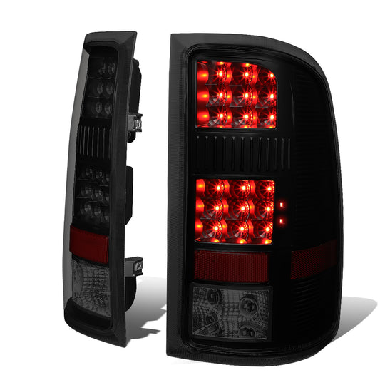 FAROS TRASEROS 07-13 GMC SIERRA 1500 - 07-14 GMC SIERRA 2500HD 3500HD - DOES NOT FIT DUALLY MODELS, DOES NOT FIT DENALI MODELS, DOES NOT FIT MODELS WITH 921 BACKUP BULB MODELS - LED - BLACK / SMOKE