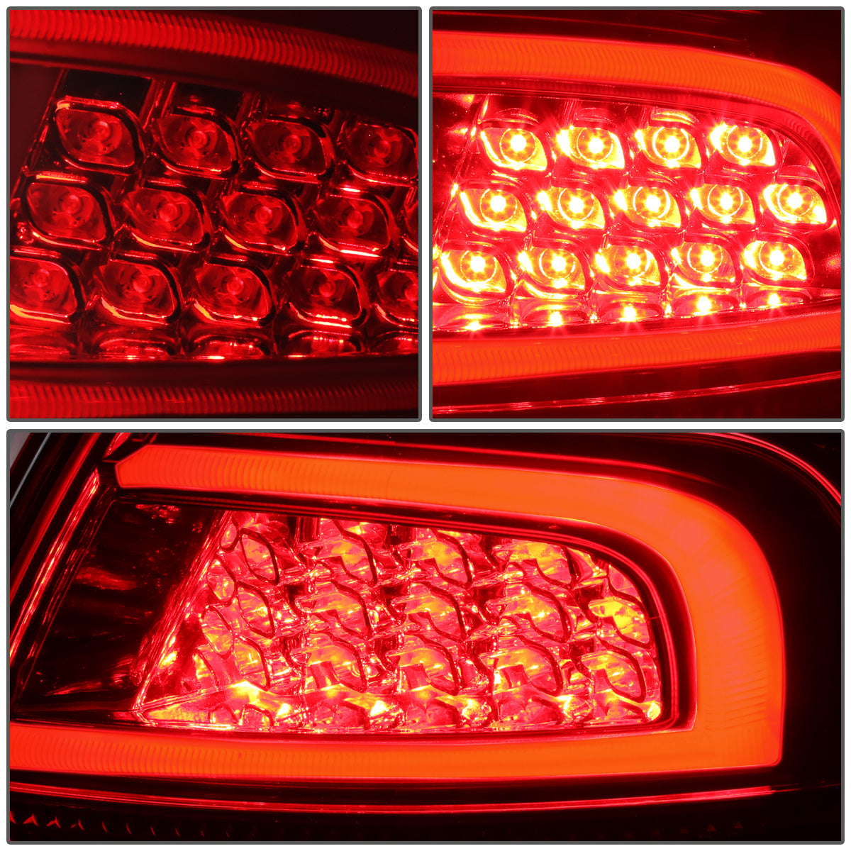 FAROS TRASEROS 05-08 AUDI S4 , A4 , A4 QUATTRO - 3D - TRON STYLE LED - CHROME / RED