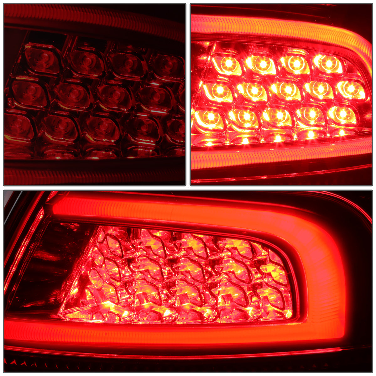 FAROS TRASEROS 05-08 AUDI S4 , A4 , A4 QUATTRO - 3D - TRON STYLE LED - SMOKE / RED