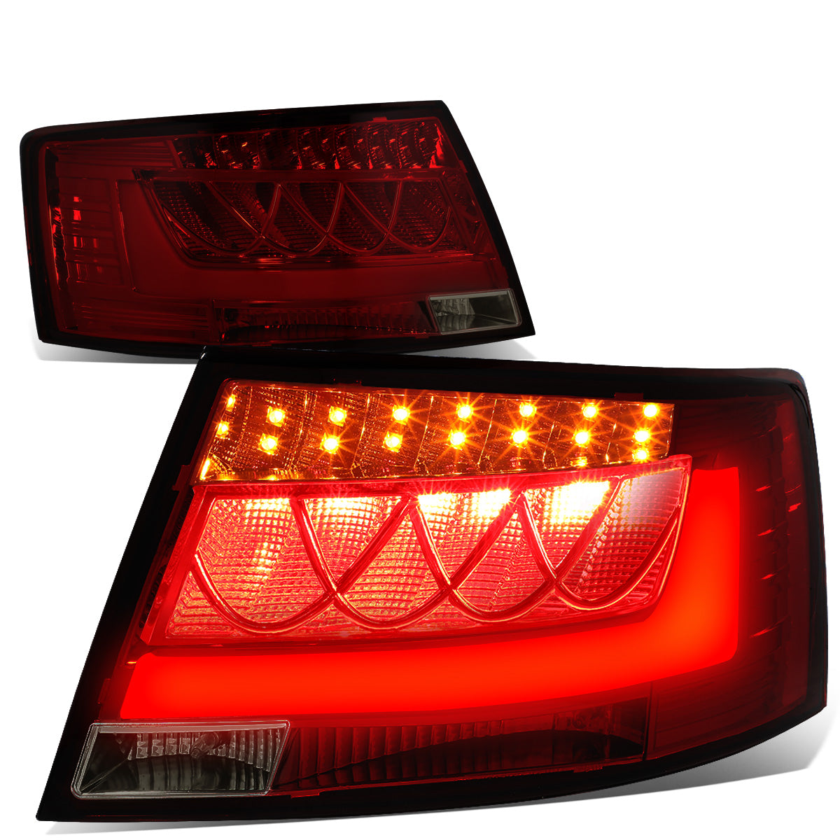 FAROS TRASEROS 05-08 AUDI A6 , A6 QUATTRO - 3D - LED - RED / SMOKE