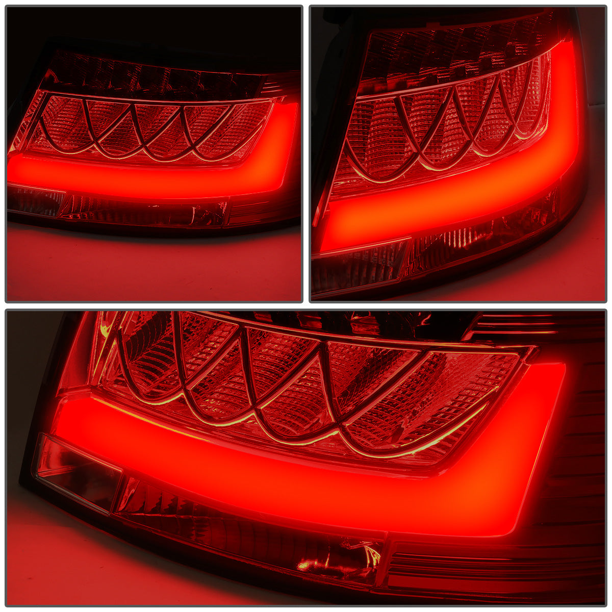 FAROS TRASEROS 05-08 AUDI A6 , A6 QUATTRO - 3D - LED - RED / SMOKE