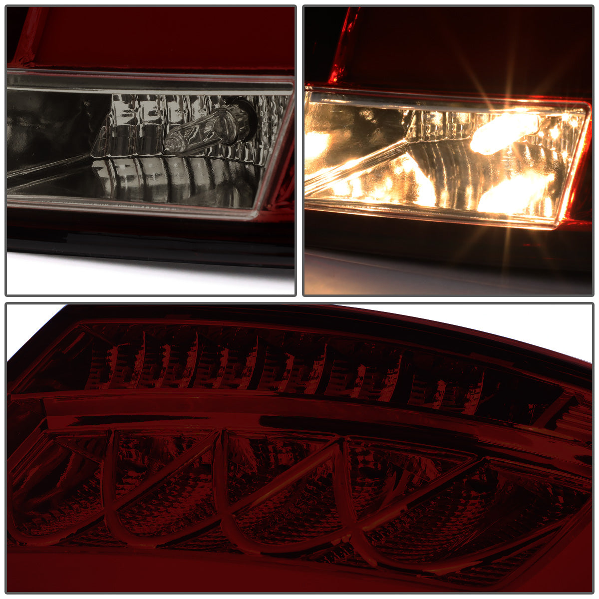 FAROS TRASEROS 05-08 AUDI A6 , A6 QUATTRO - 3D - LED - RED / SMOKE