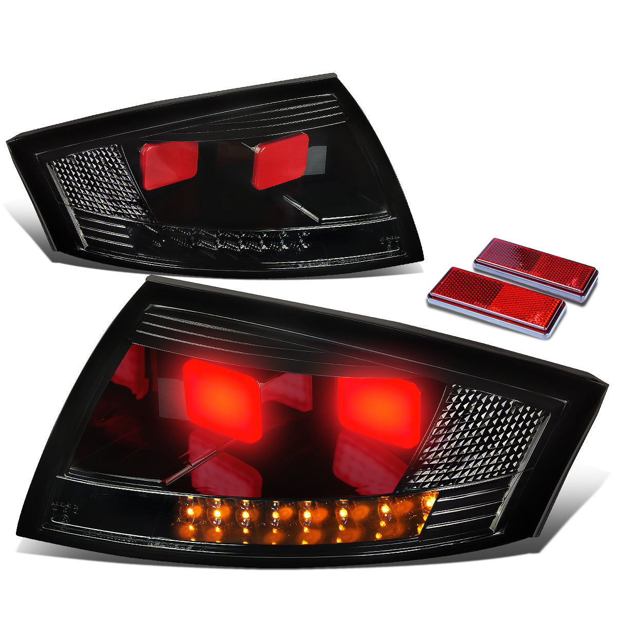 FAROS TRASEROS 99-06 AUDI TT , TT QUATTRO - 3D - LED - BLACK / SMOKE