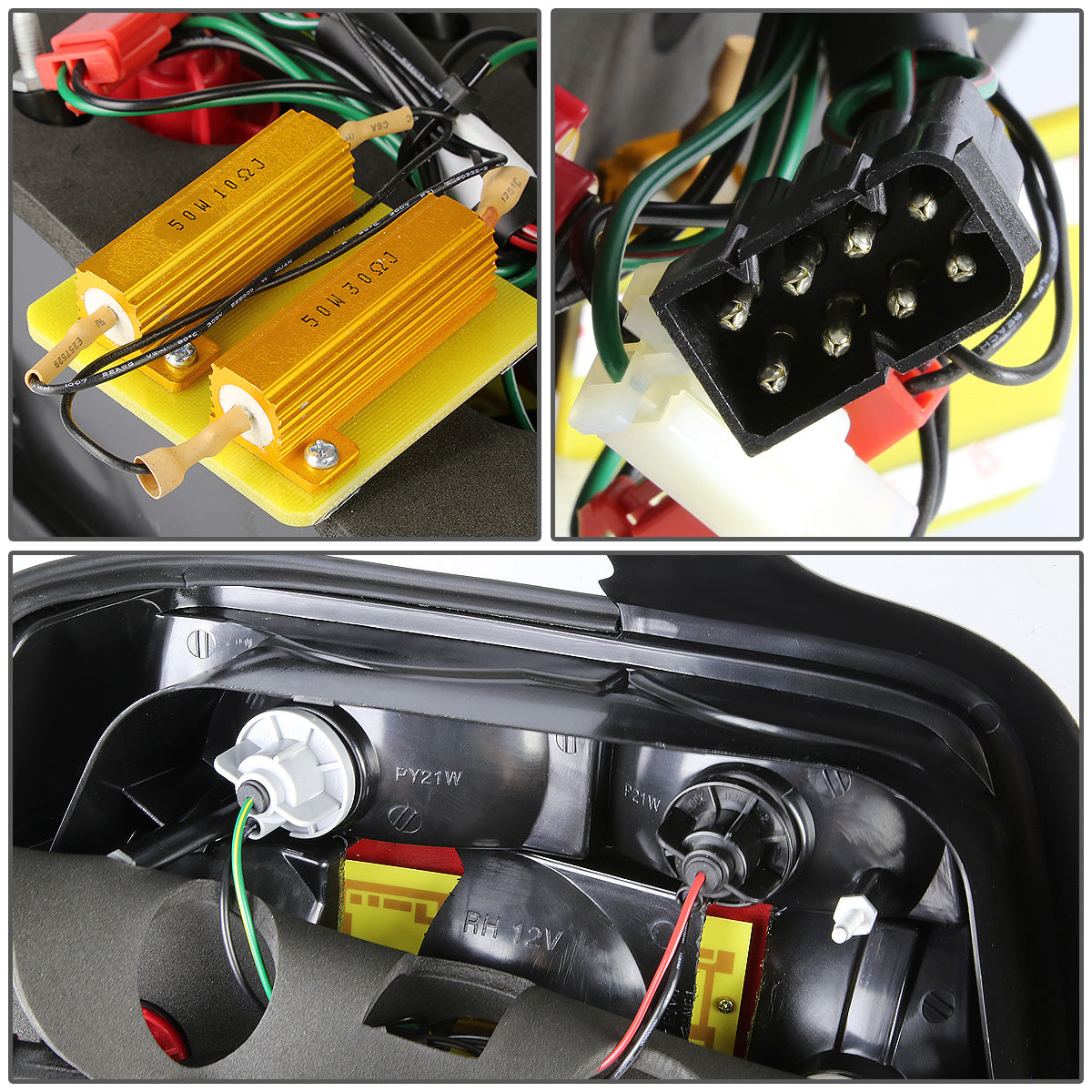 FAROS TRASEROS 92-98 BMW 3-SERIES E36 4-DR - 3D STRIP - LED - CHROME / RED