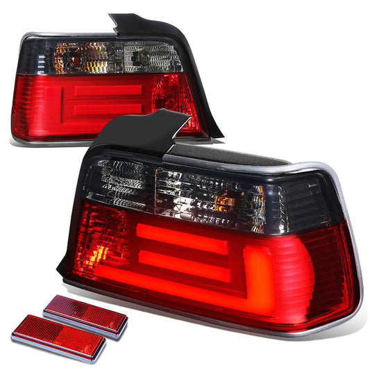 FAROS TRASEROS 92-99 BMW 3-SERIES E36 4-DR - 3D BAR - LED - RED / SMOKE