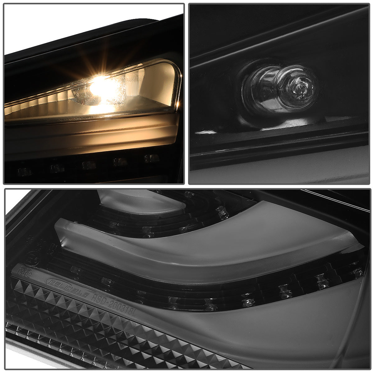 FAROS TRASEROS 09-11 BMW 3-SERIES E90 - 3D STRIP - LED - BLACK / SMOKE