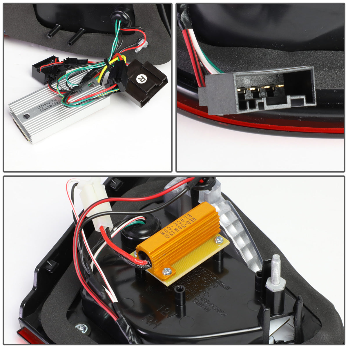 FAROS TRASEROS 09-11 BMW 3-SERIES E90 - 3D STRIP - LED - RED / RED