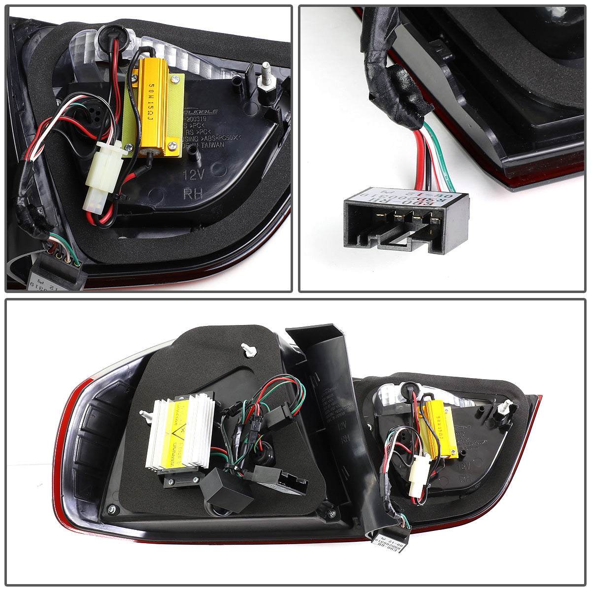 FAROS TRASEROS 09-11 BMW 3-SERIES E90 - 3D STRIP - LED - RED / SMOKE