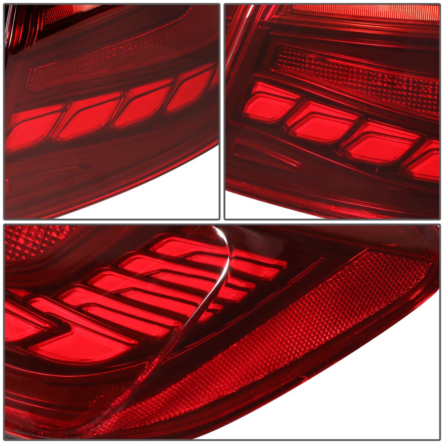 FAROS TRASEROS 11-16 BMW 528I / 11-16 BMW 535I / 12-16 BMW 550I / 12-16 BMW M5 / 12-16 BMW ACTIVEHYBRID 5 - FITS SEDAN MODELS ONLY - 3D BAR - LED - CLEAR / RED